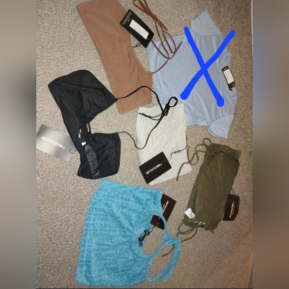 Pretty little thing plt bundle croptops bandeau strappy halter neck vest top - Picture 2 of 11